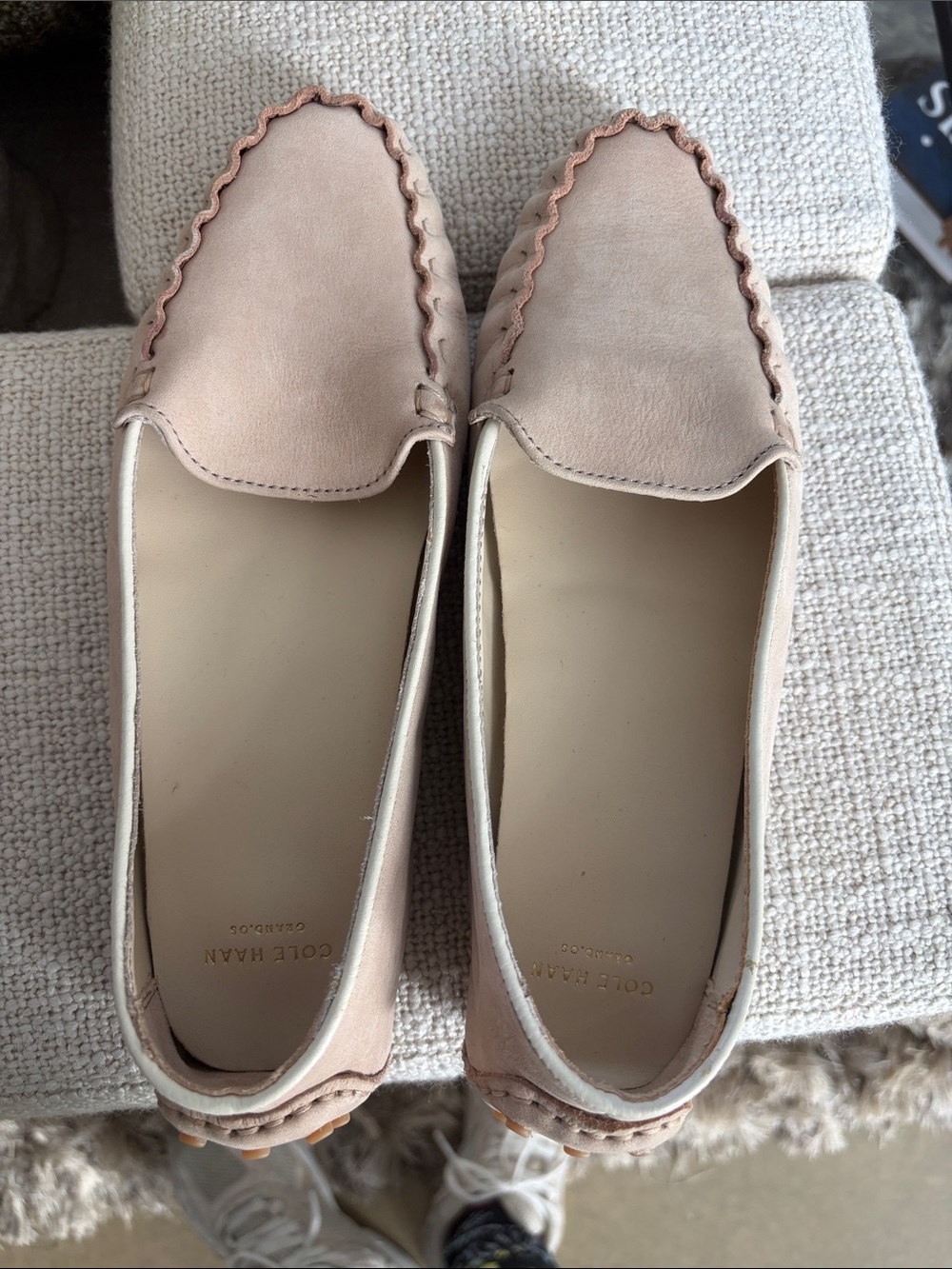Cole Haan Blush Leather Slip-On Loafers